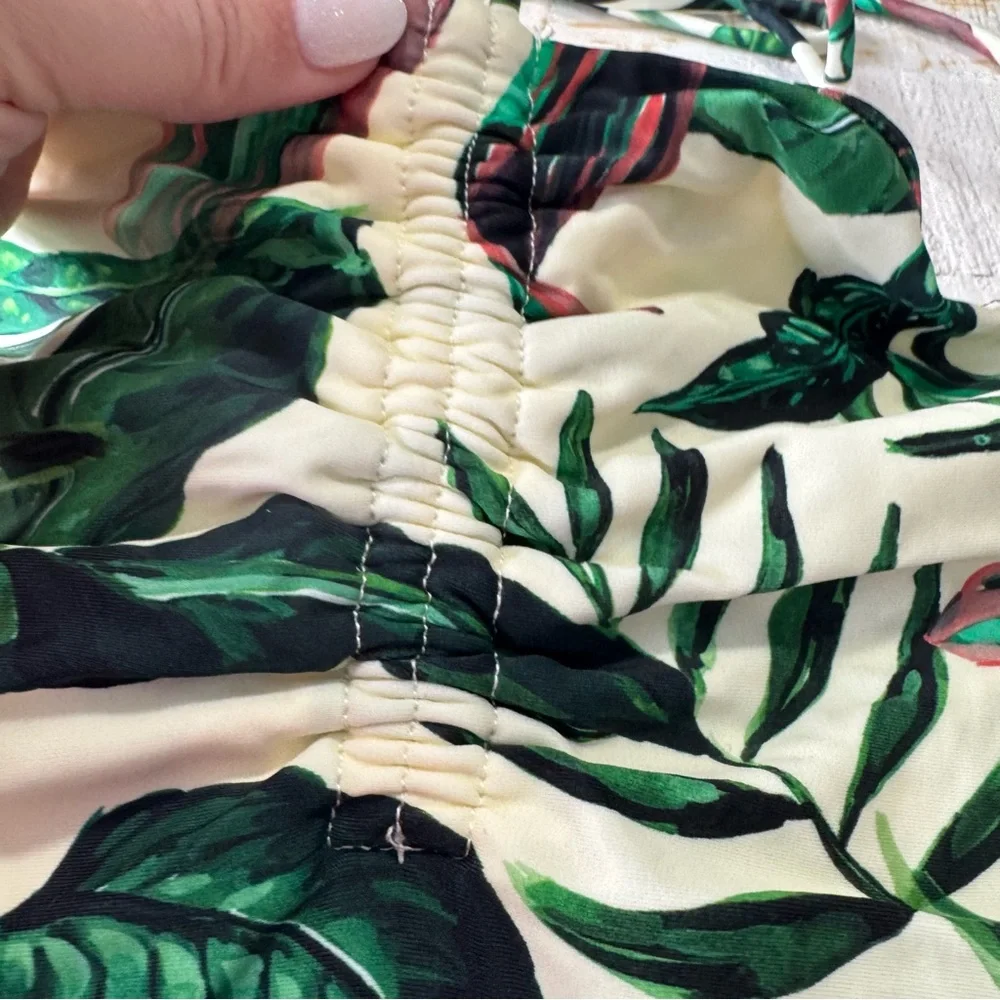 Andie Swim the Waikiki Dress NWT size‎ XS Ivory Palm Print Swim Beach Coverup